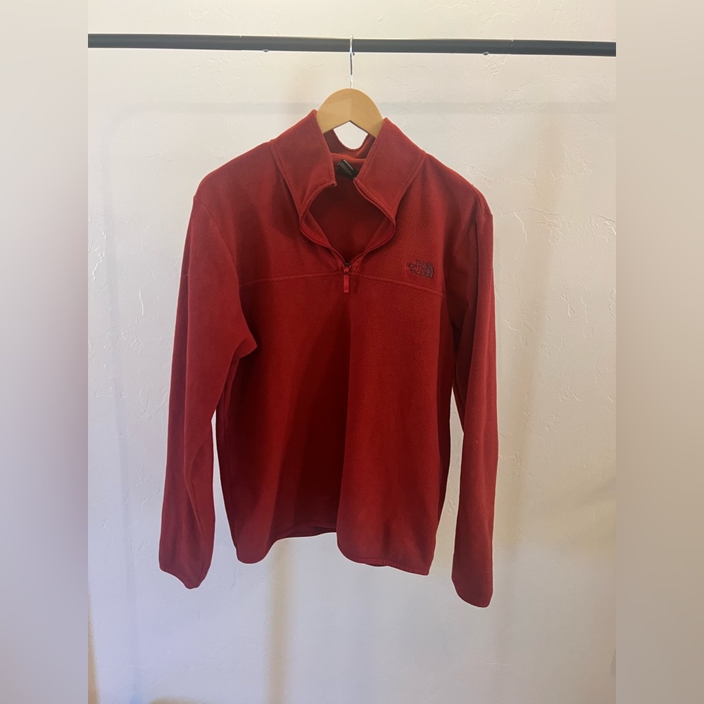 The North Face 1/4 zip fleece pullover, size medium